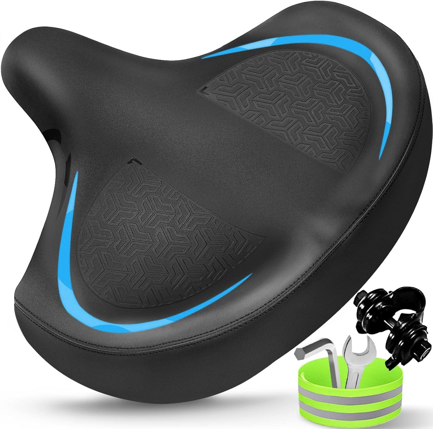 Extra Comfort Wide Bicycle Seat for Men and Women - Twomaples