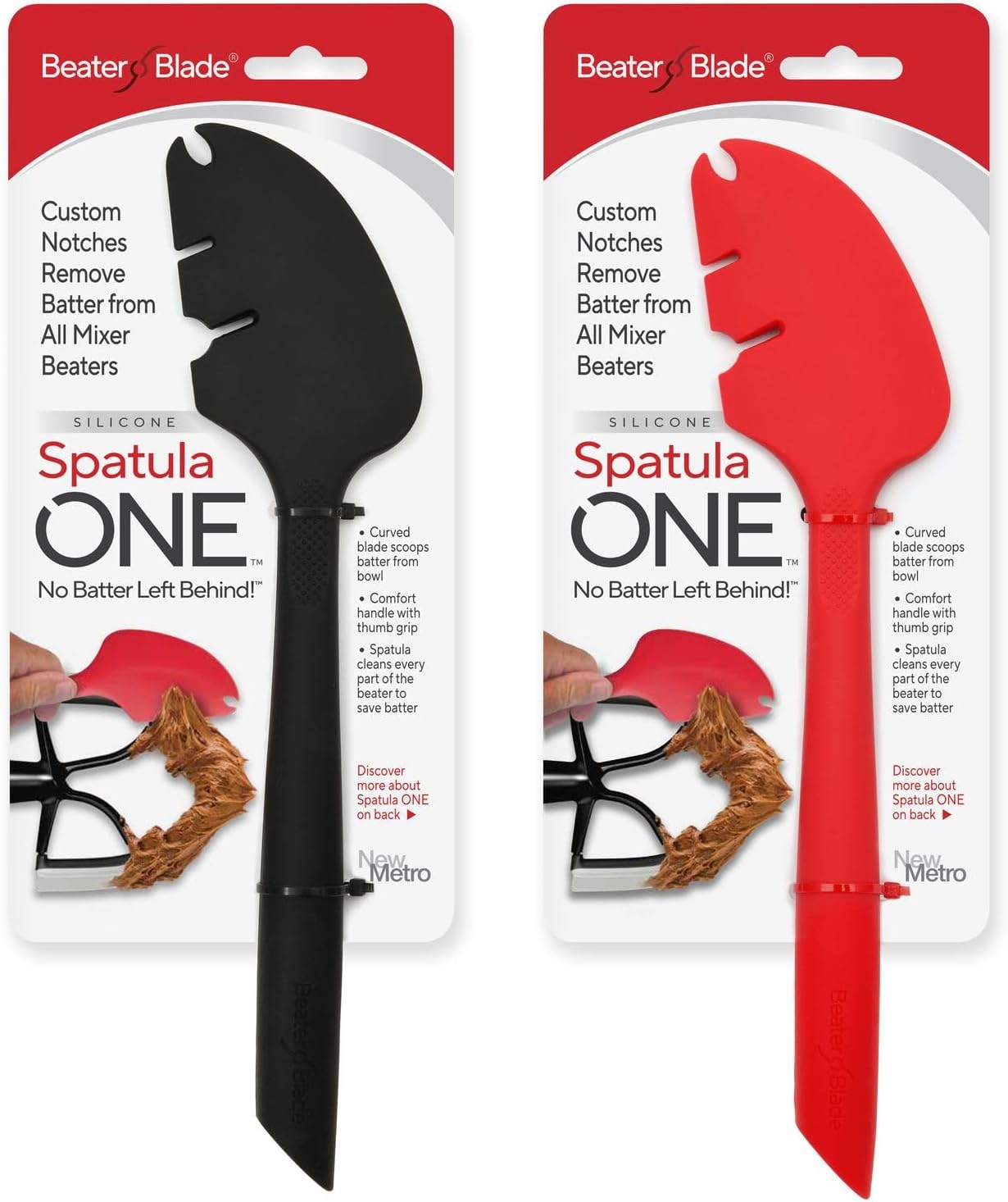 Silicone Spatula ONE Mixer Beater Scraper Set for All Cooking