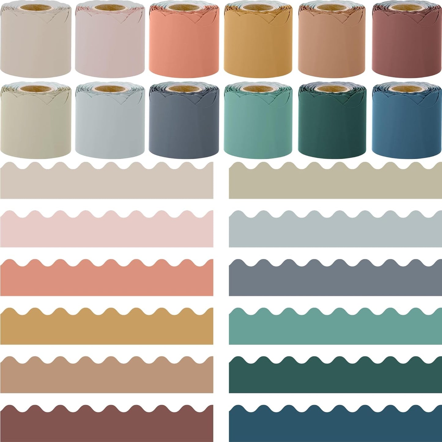 Elcoho Scalloped Bulletin Board Borders for Classroom Decor