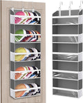 Over the Door Hat Organizer for 60 Baseball Caps - Grey Hanging Rack