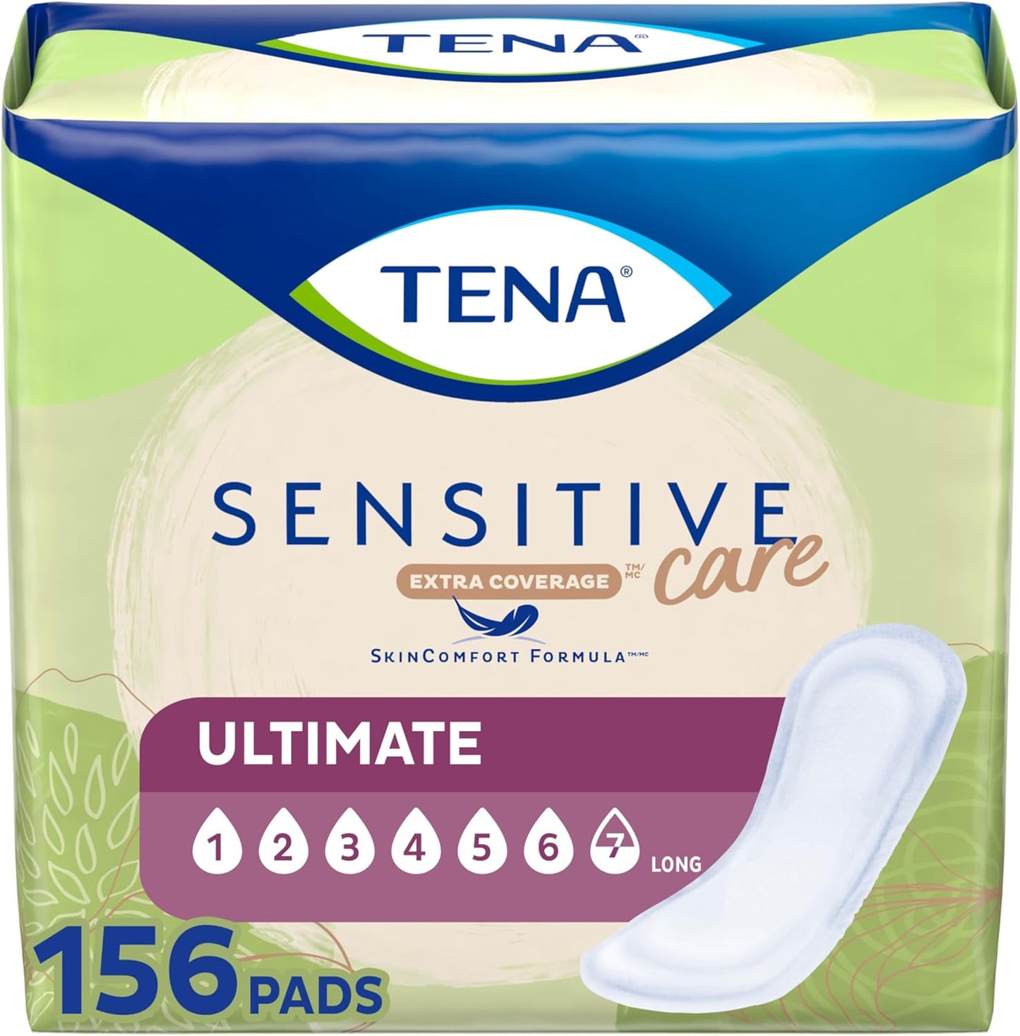 TENA Sensitive Care Incontinence Pads for Women - 156 Count