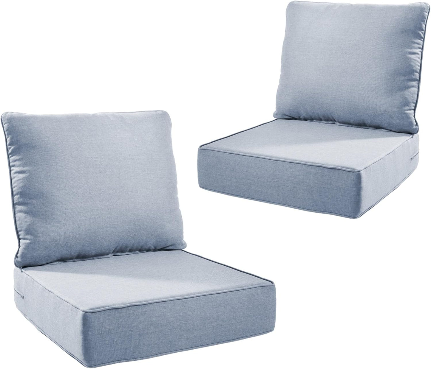 Outdoor Cushion Set for Patio Furniture - Baby Blue 2-Pack