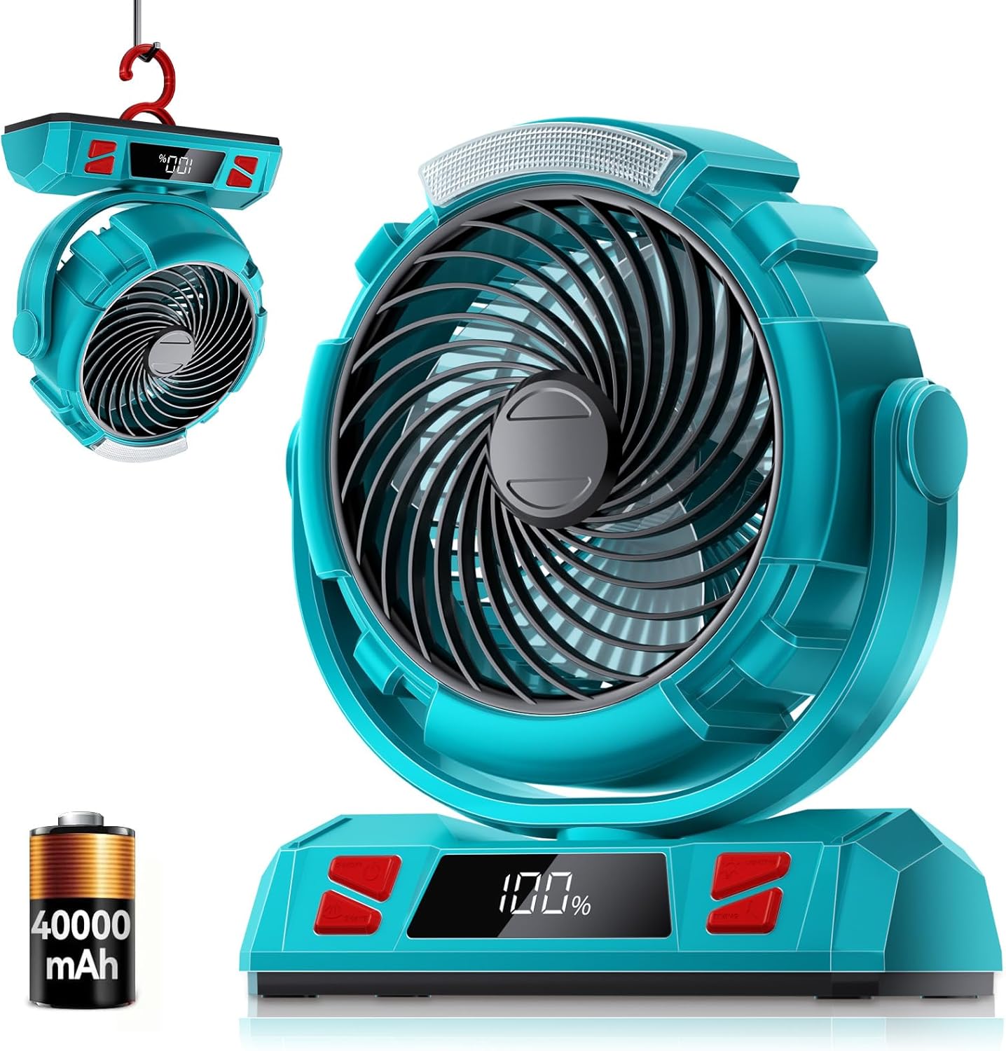 Camping LED Fan with Light for Outdoor Adventures and More