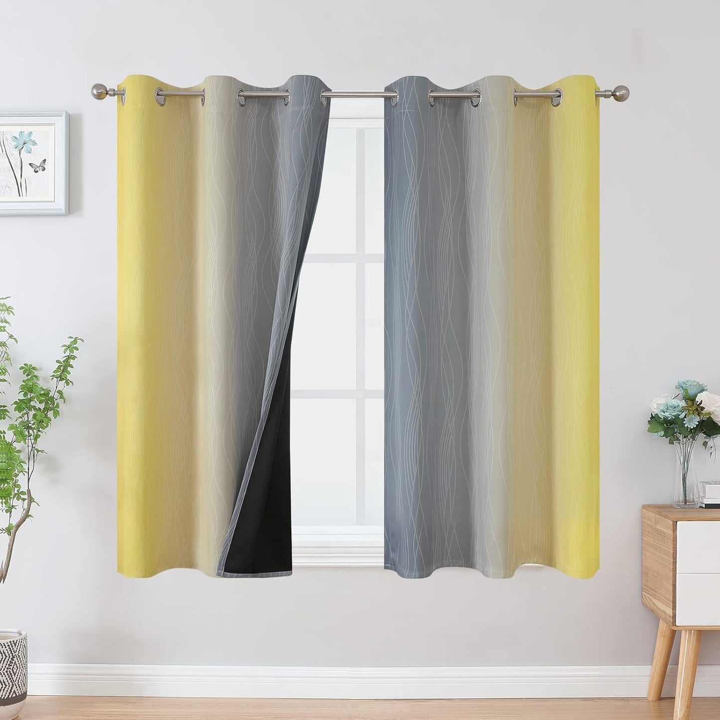 Estelar Textiler Ombre Blackout Curtains for Room Darkening
