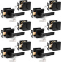 Probrico Flat Black Entry Levers and Deadbolts Keyed Alike Combo Set
