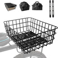 Bike Basket Rear - Large Heavy Duty Bicycle Back Basket for Cargo