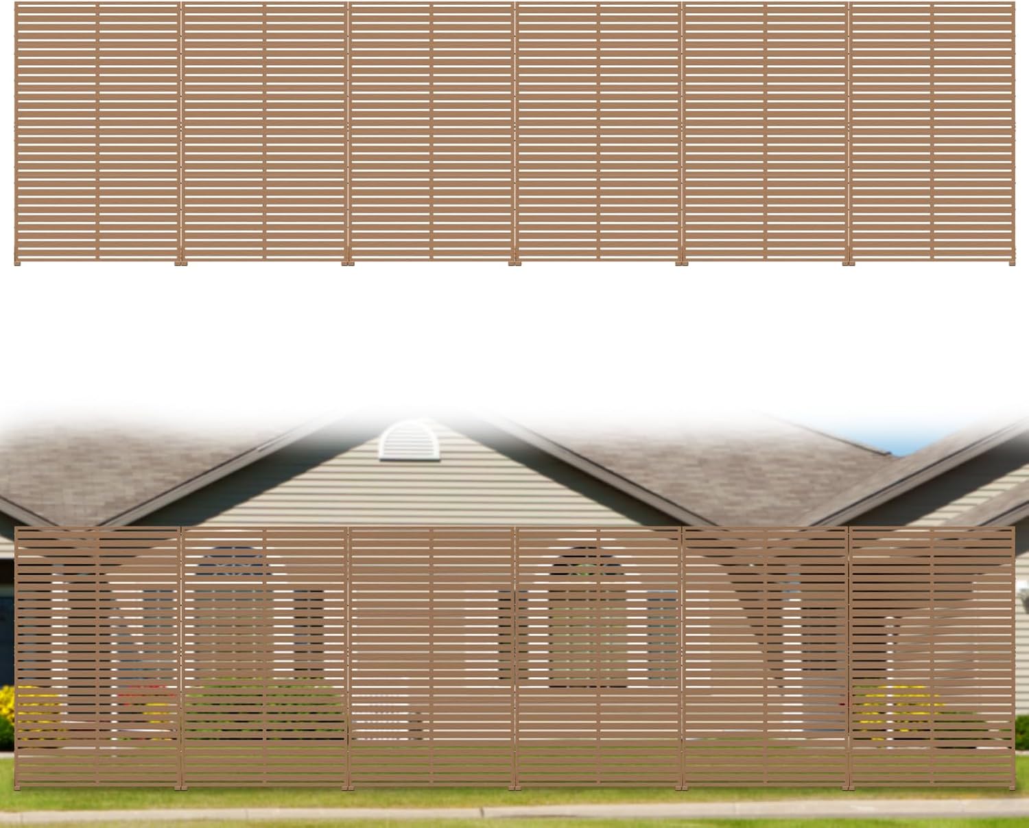 Privacy Fence Screen Outdoor 6 Panel HDPE Decorative Panels