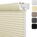 Beige 52 in x 56 in Cordless Cellular Shades - Easy No Drill Install
