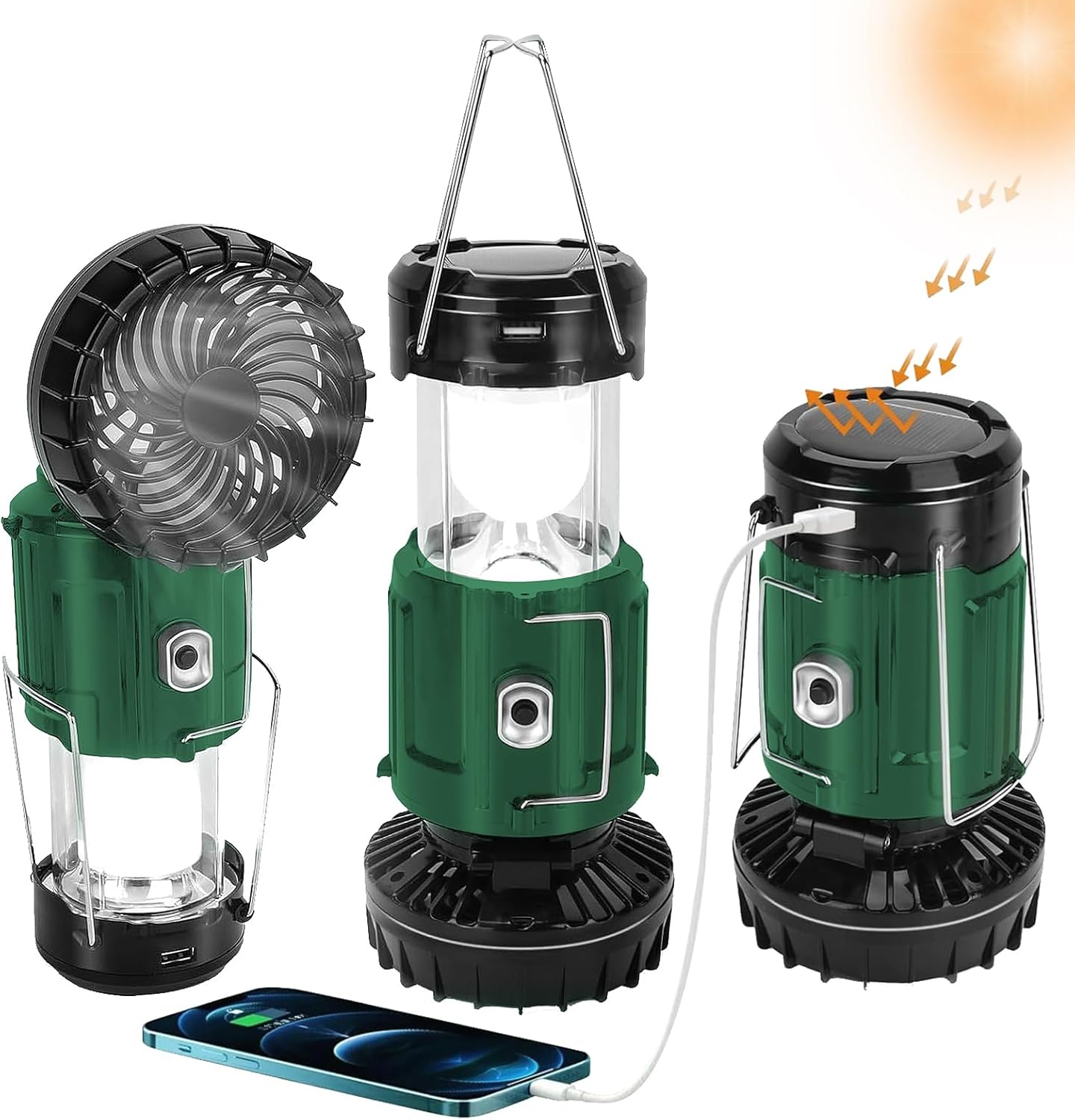 BUGPASS Solar Fan Lantern - Rechargeable Power & Light – GearMustHave
