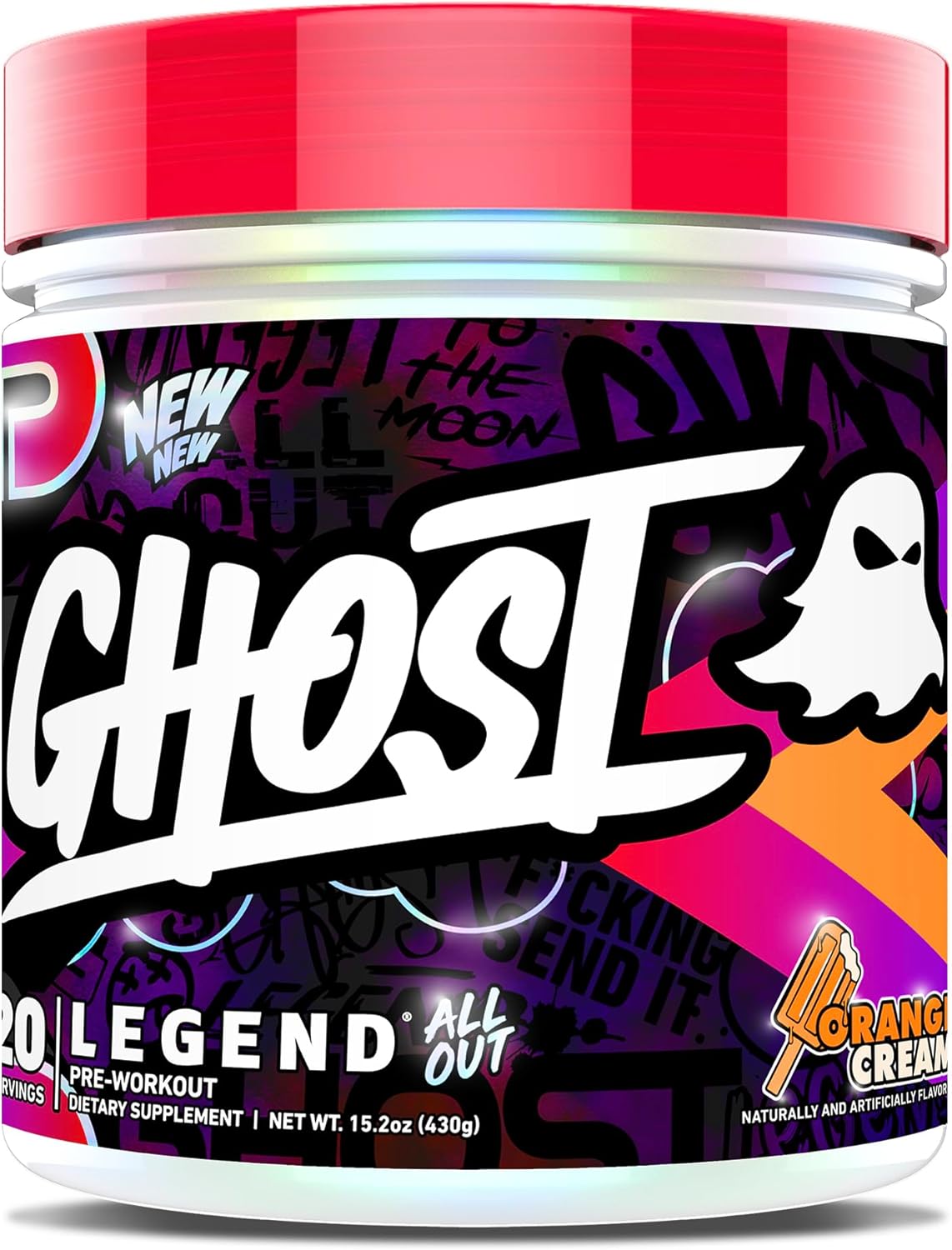 GHOST Legend All Out V2 Pre-Workout Powder for Energy & Pumps