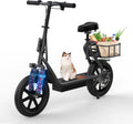 MAXSHOT Electric Scooter for Adults with Seat & Basket Features