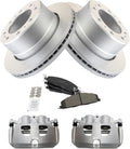 TRQ Rear Brake Pad & Rotor Kit Premium G-Coated - Durable Stop