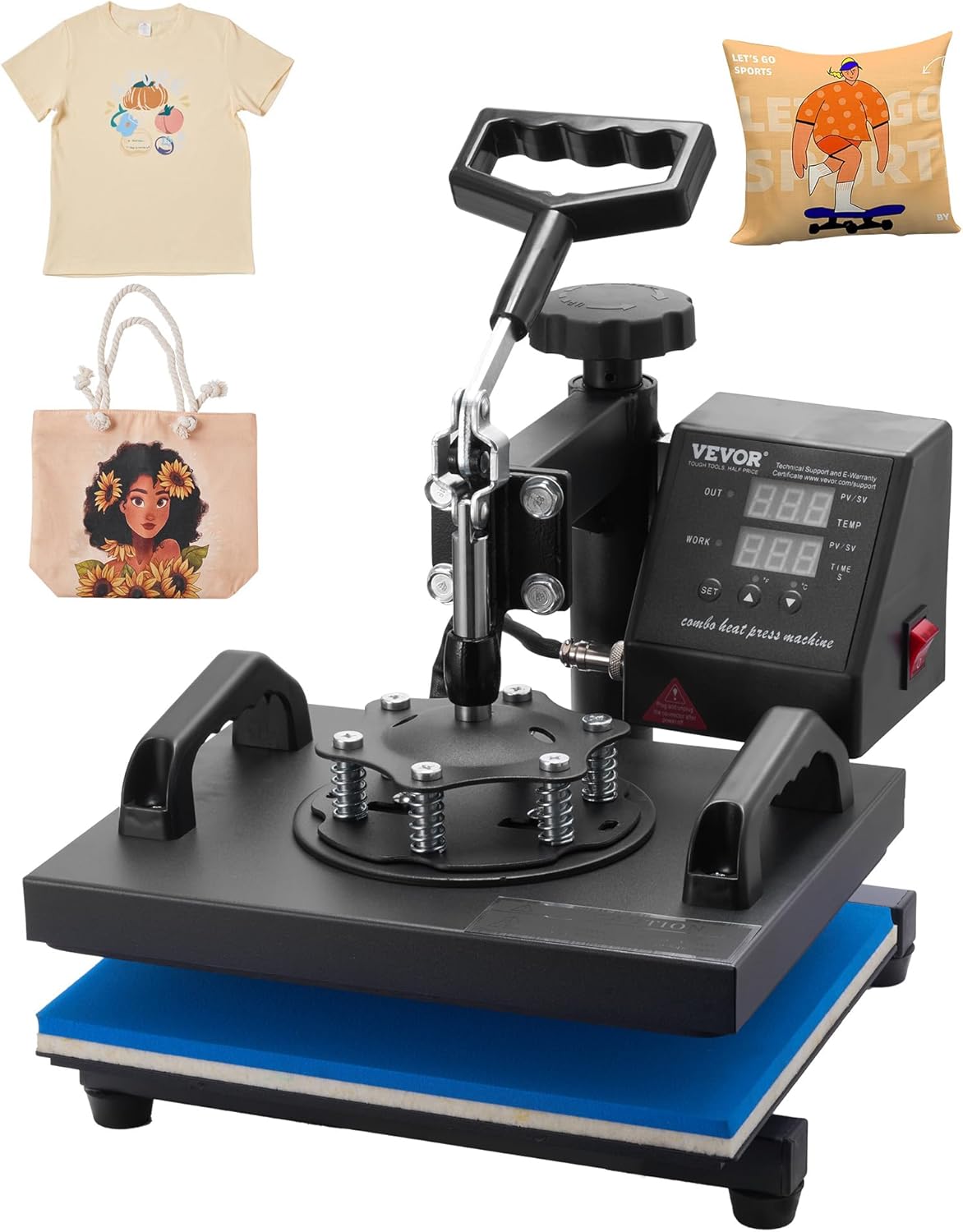 VEVOR Heat Press Machine for T-Shirts and DIY Crafts