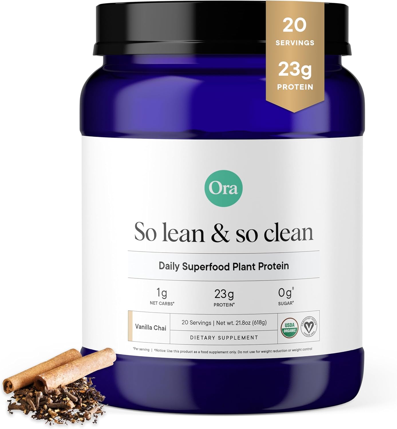 Ora Organic Vegan Protein Powder - Clean Plant-Based Protein