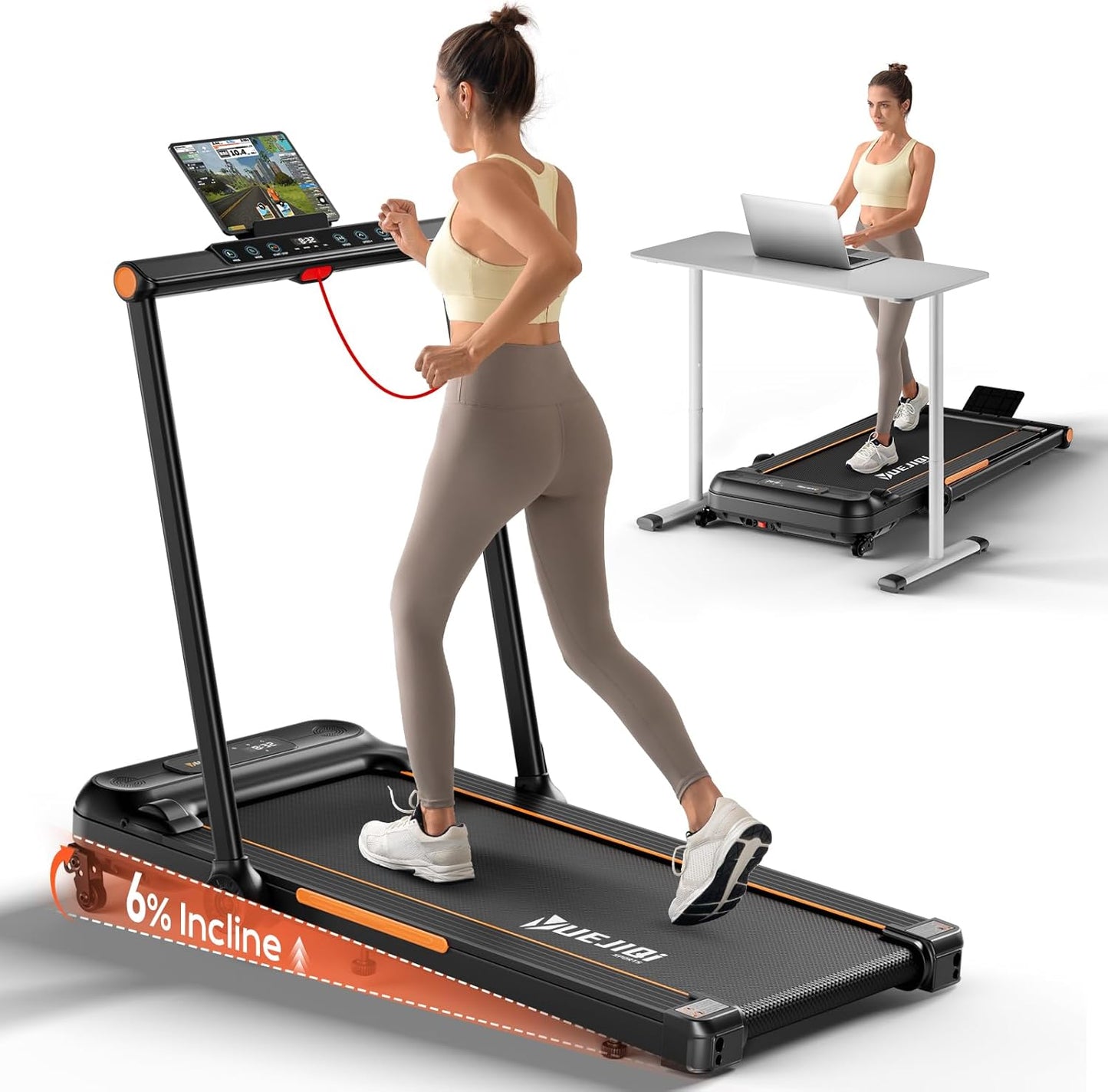 Compact 3.0HP Incline Treadmill - 12 Preset PROG, LED, Speaker