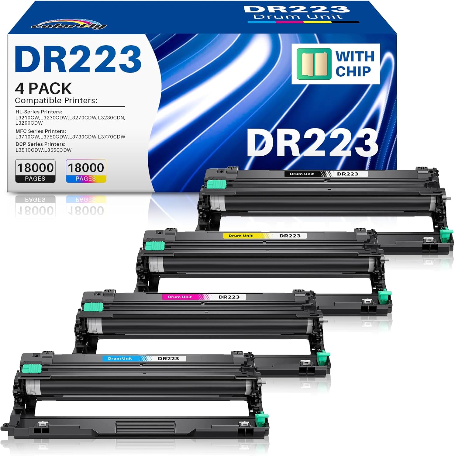 Colorfly DR223CL Drum Unit Compatible Replacement for Brother