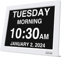 Dementia Clock for Seniors with Large Display and Custom Alarms