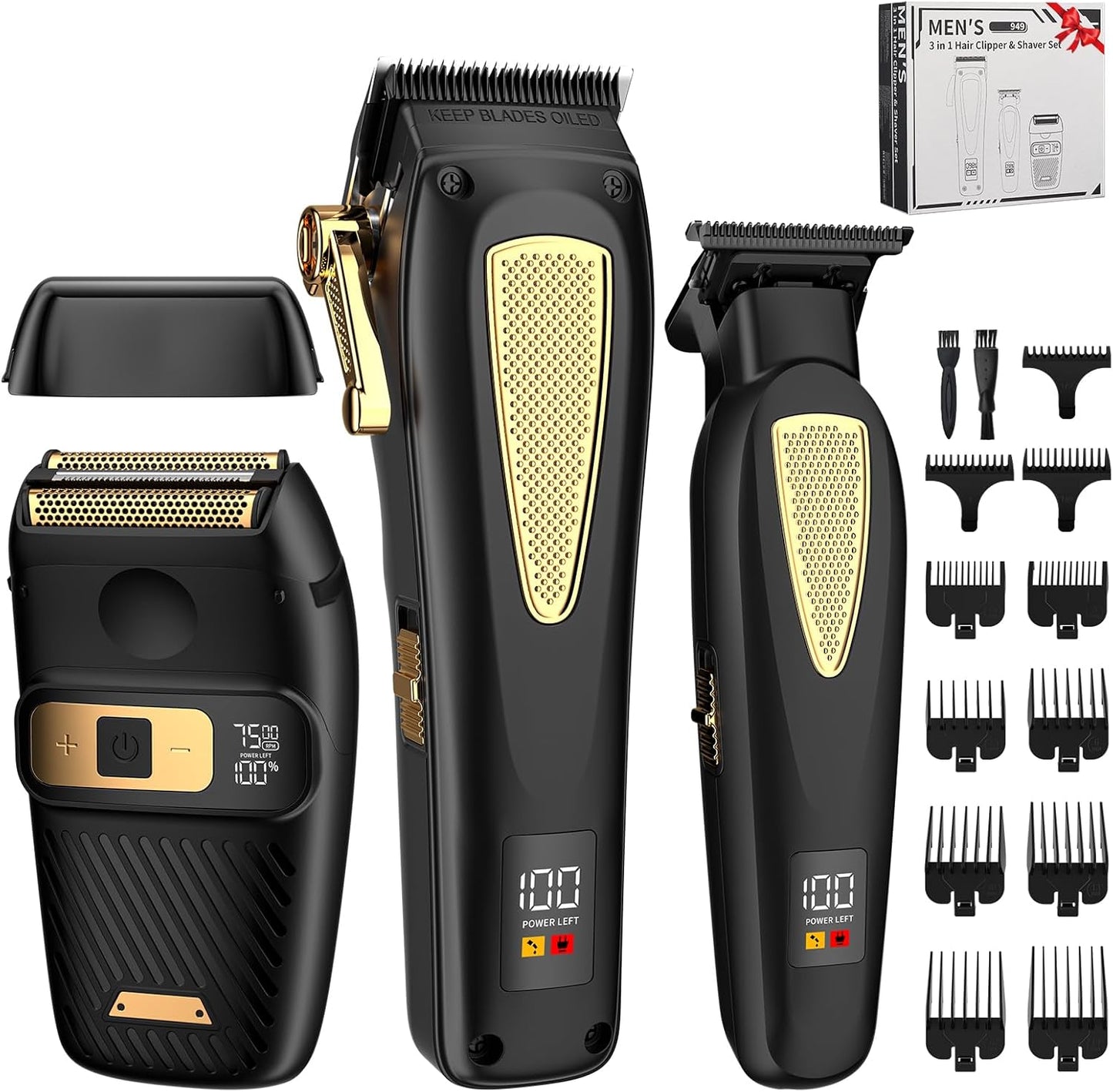 Professional Hair Clippers for Men with T-Blade Trimmer