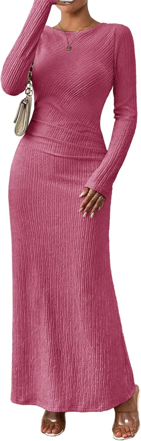 MITILLY Long Sleeve Maxi Dress for Women 2025 - Elegant Style