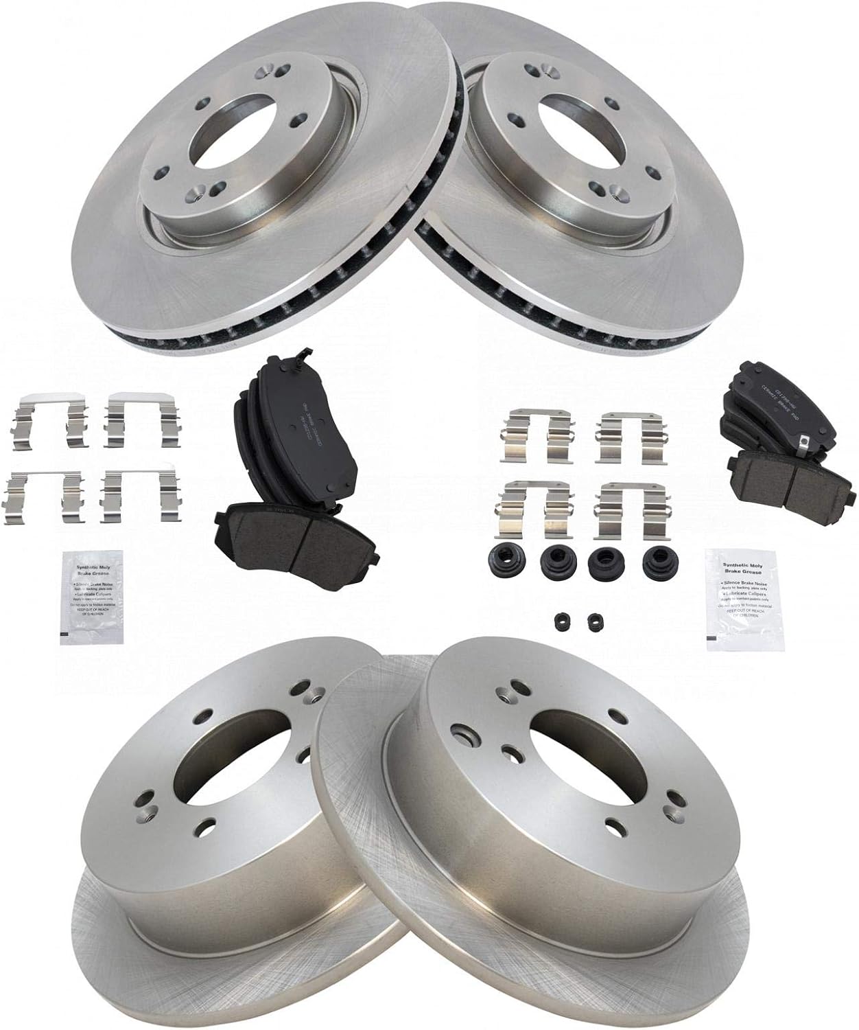 TRQ Brake Pad & Rotor Kit for 2010-2015 Hyundai Tucson