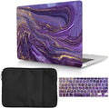 Case Compatible with MacBook Pro 14 in A2442 - Purple Marble Sleeve