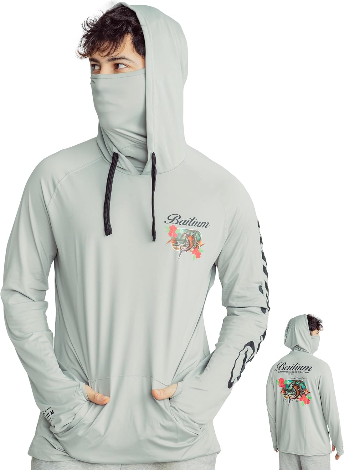 UPF 50 Fishing Hoodie with Gaiter by Baitium