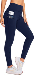 Women's Fleece Lined Winter Leggings with Pockets - Warm High Rise