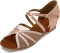 Low Heel Ballroom Dance Shoes Women Latin Salsa Practice Dancing