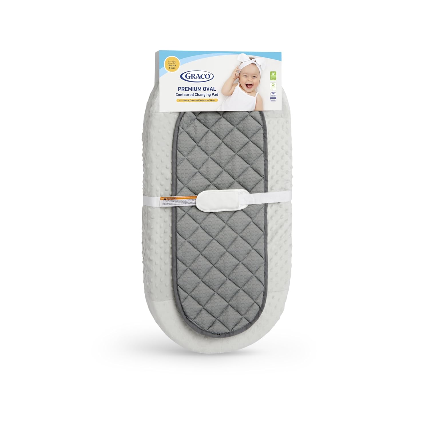Graco Premium Oval Contoured Changing Pad with Bonus Cover