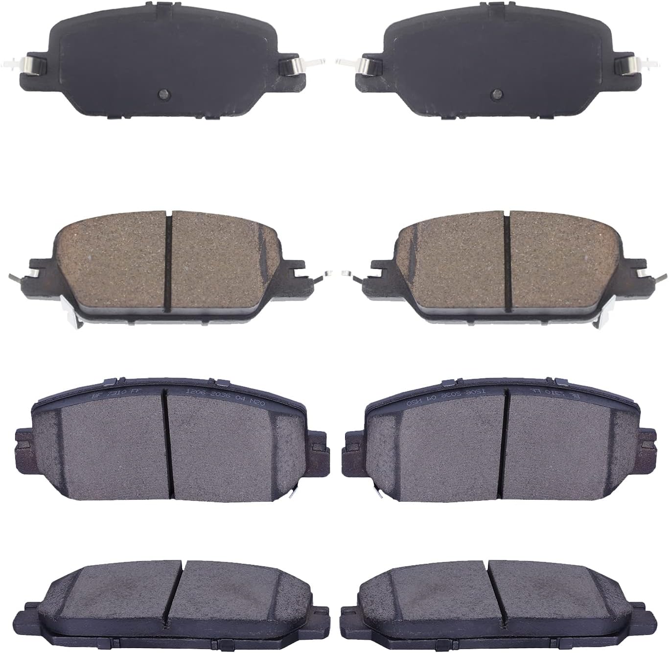 Replacement Front and Rear Ceramic Disc Brake Pads Kit for Honda CR-V
