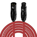 Balanced XLR Cable Male to Female - 35 Feet Red for Sound