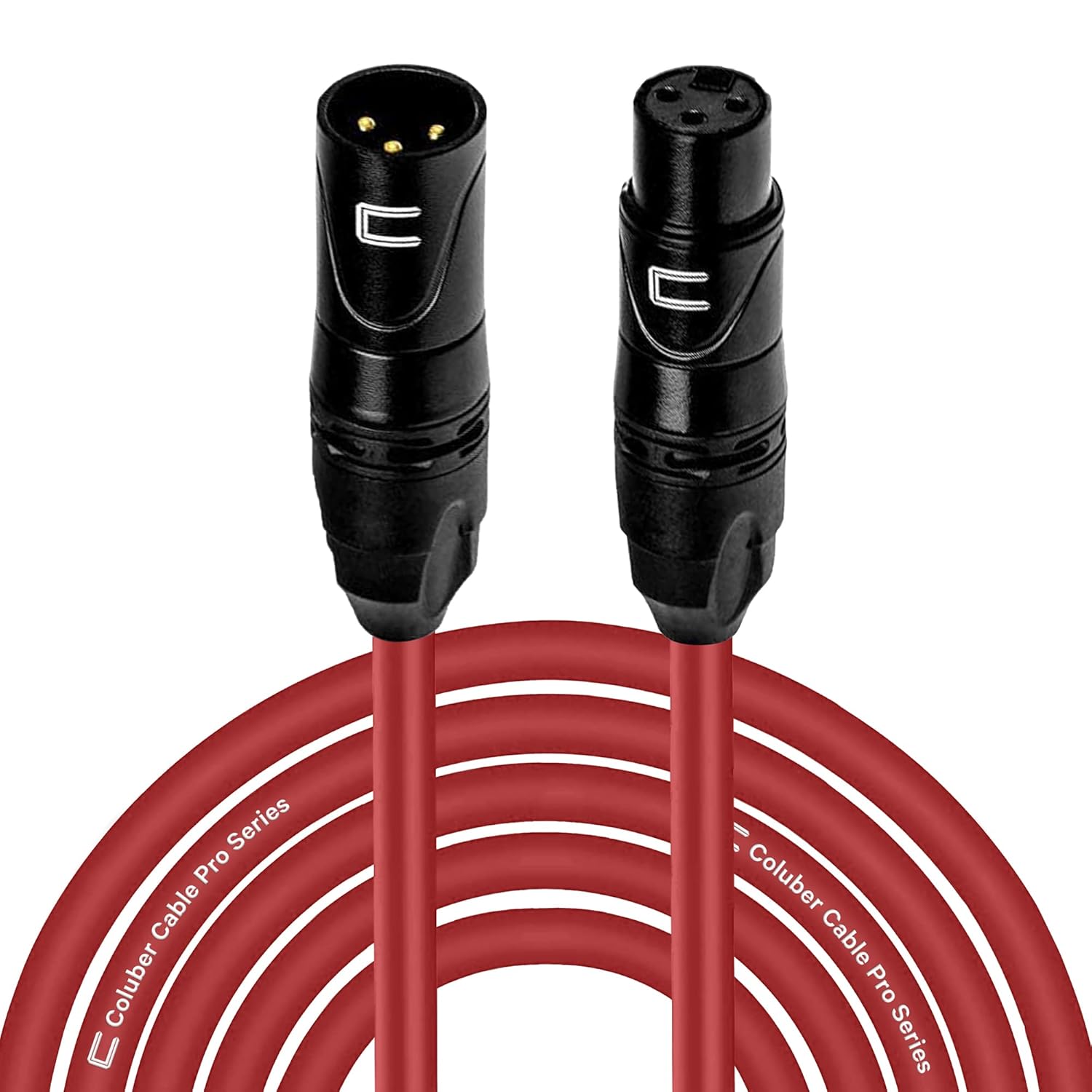 Balanced XLR Cable Male to Female - 35 Feet Red for Sound