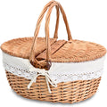 Wicker Picnic Basket with Removable Liner - Large Natural Picnic