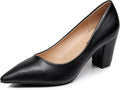 VenusCelia Women's Lewin Pump Chunky Heel Shoe - Comfortable 3in Block
