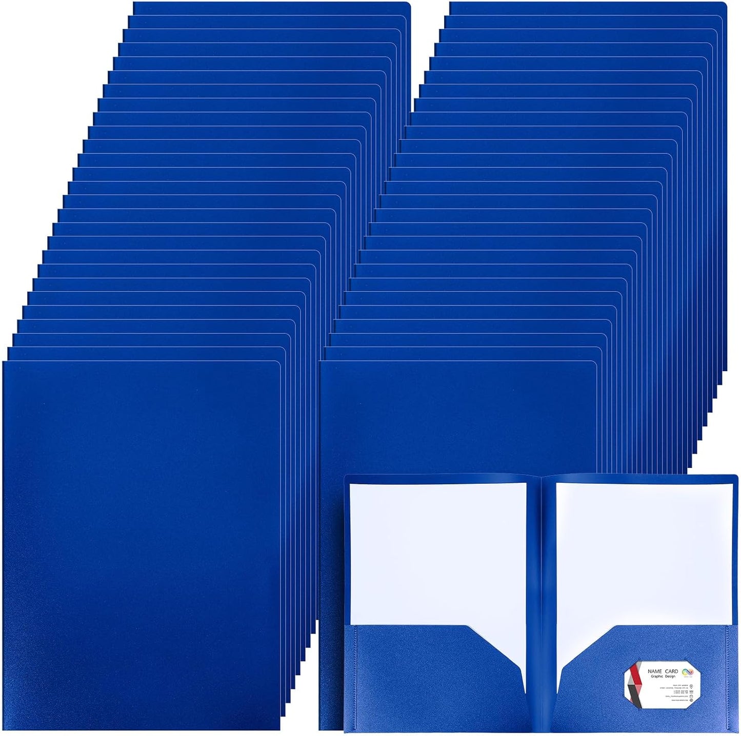 Patelai 50 Pack Plastic Folders for School and Office Use