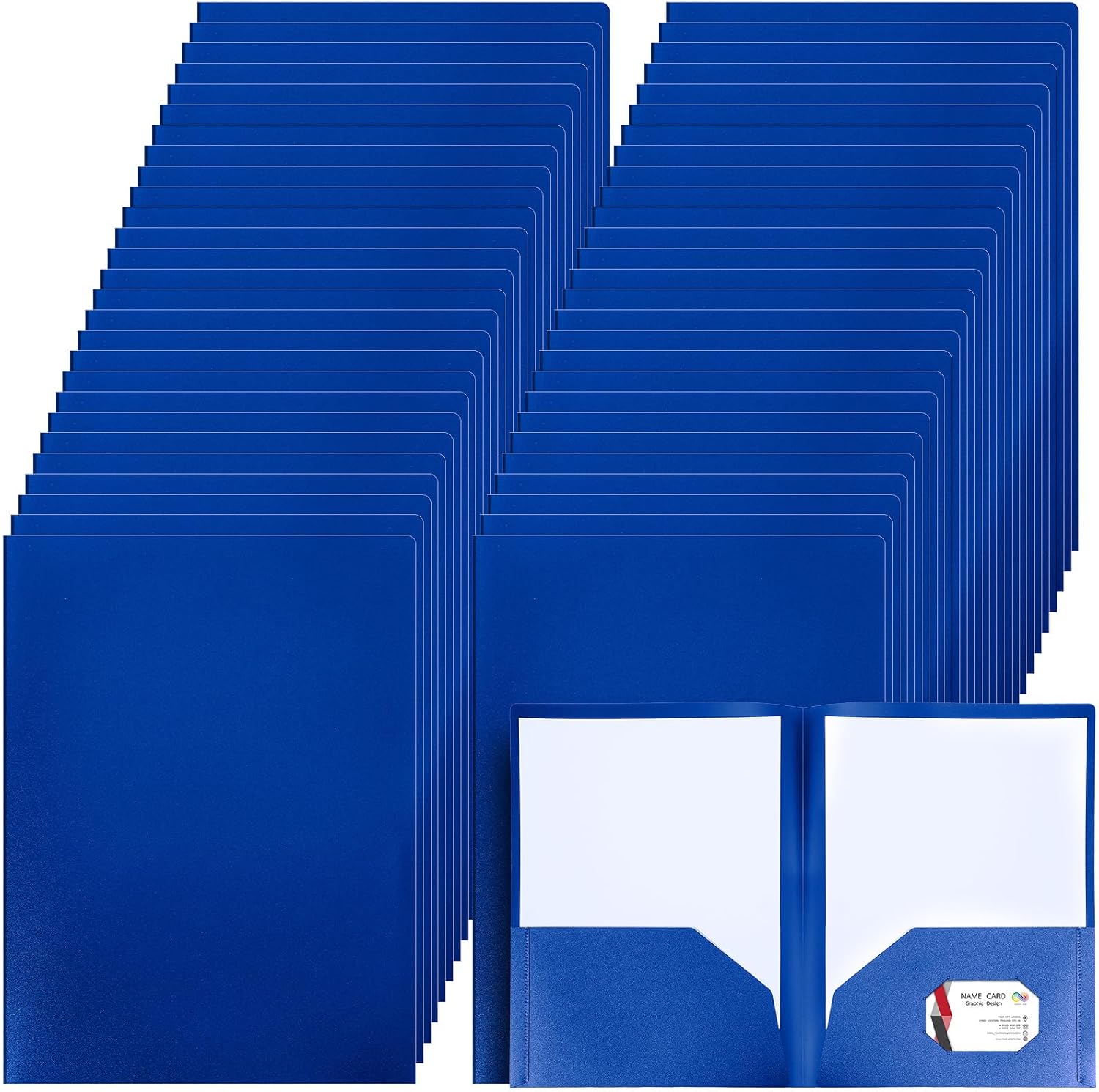 Patelai 50 Pack Plastic Folders for School and Office Use