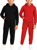 Quad Seven Boys Sweat Suit Set 4-Piece - Cozy Fleece Pullover Hoodies