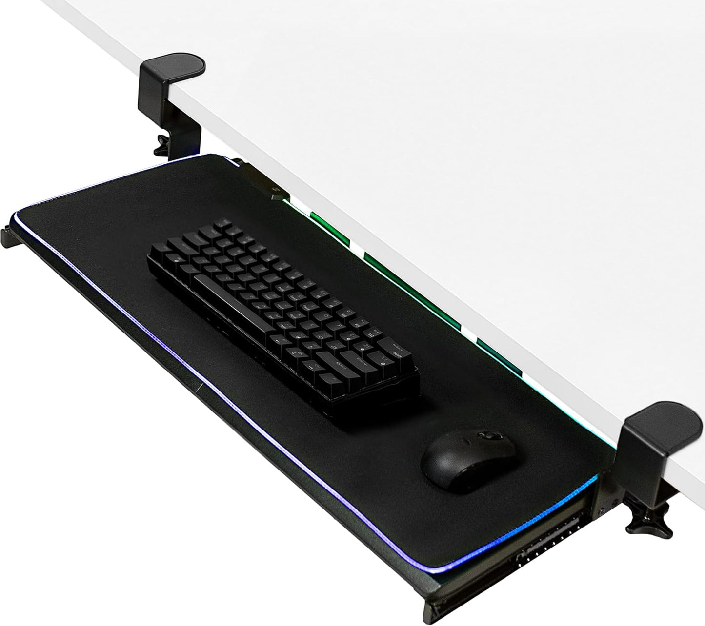 VIVO Large RGB Keyboard Tray: Slide-Out Platform for Effortless Typing