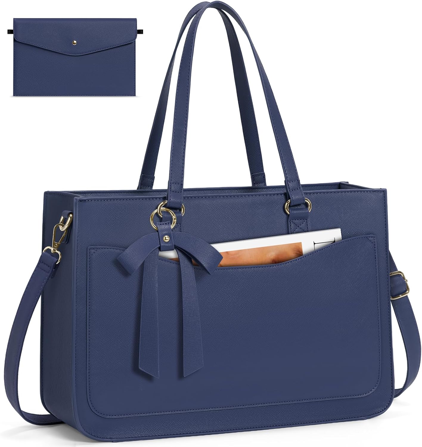 Stylish Laptop Bag for Women - RAINSMORE 15.6 Inch Tote
