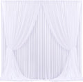 Premium Wrinkle-Free White Curtain Set - gogoparti