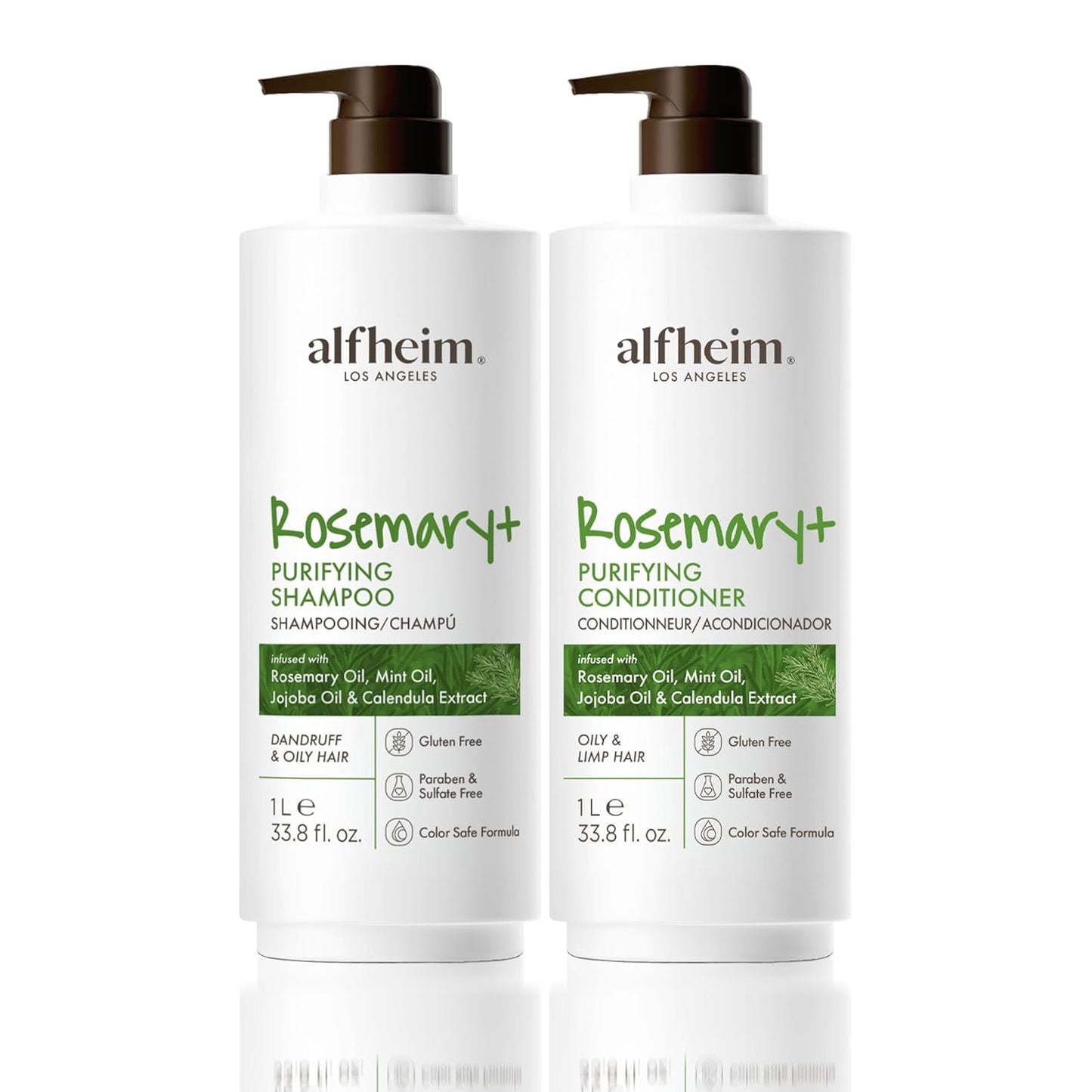 Alfheim Rosemary+ Purifying Shampoo & Conditioner Set for Oily Hair