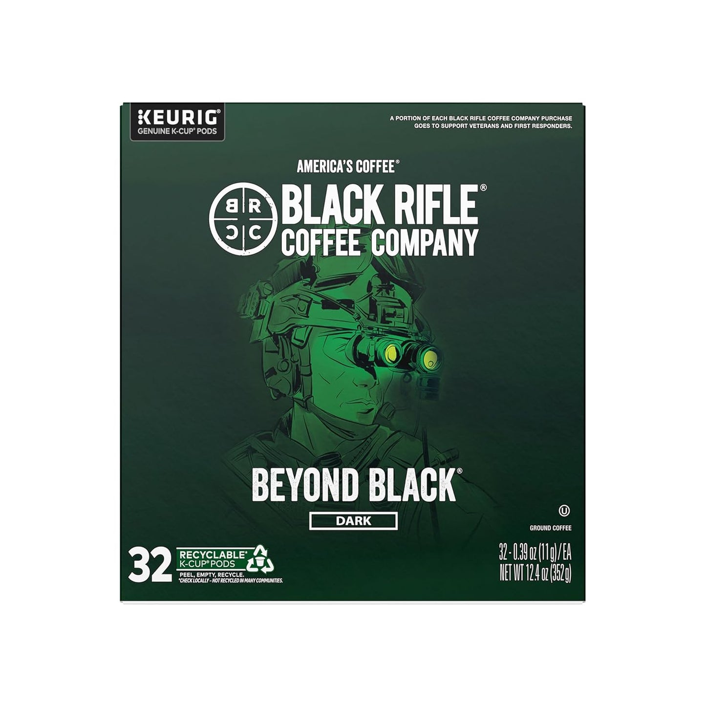 Black Rifle Coffee Pods, Beyond Black 32ct