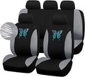 Outlet 3D Air Mesh Car Seat Covers Full Set - Iridescent Butterfly