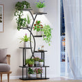 Plant Stand Indoor with Grow Lights - 8-Tier Lighted Corner Shelf