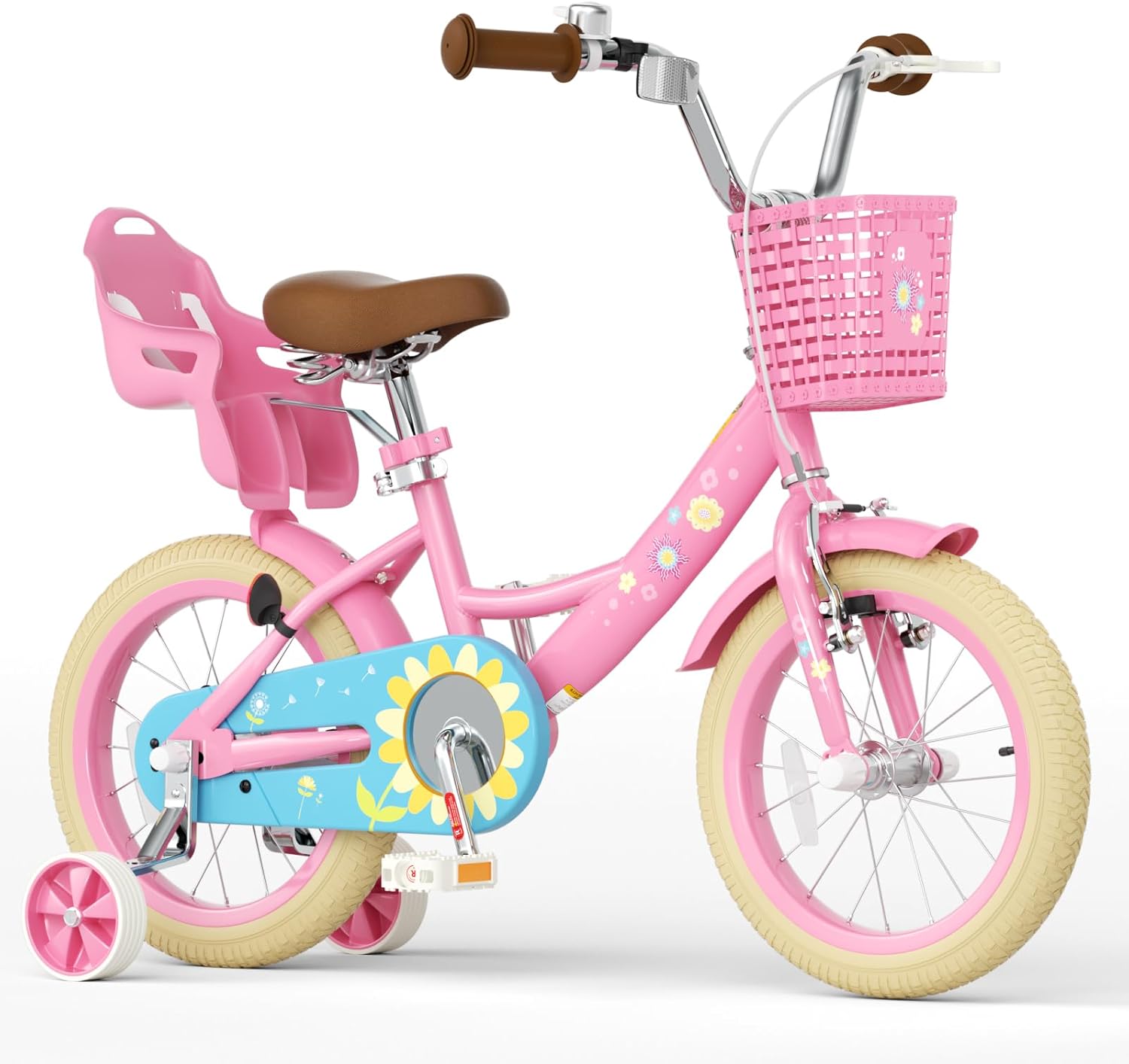 Glaf Girls Bike with Training Wheels for Kids Age 2-12 Years