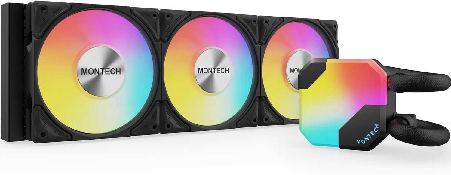 MONTECH HyperFlow ARGB 360 AIO CPU Liquid Cooler for Intel AMD