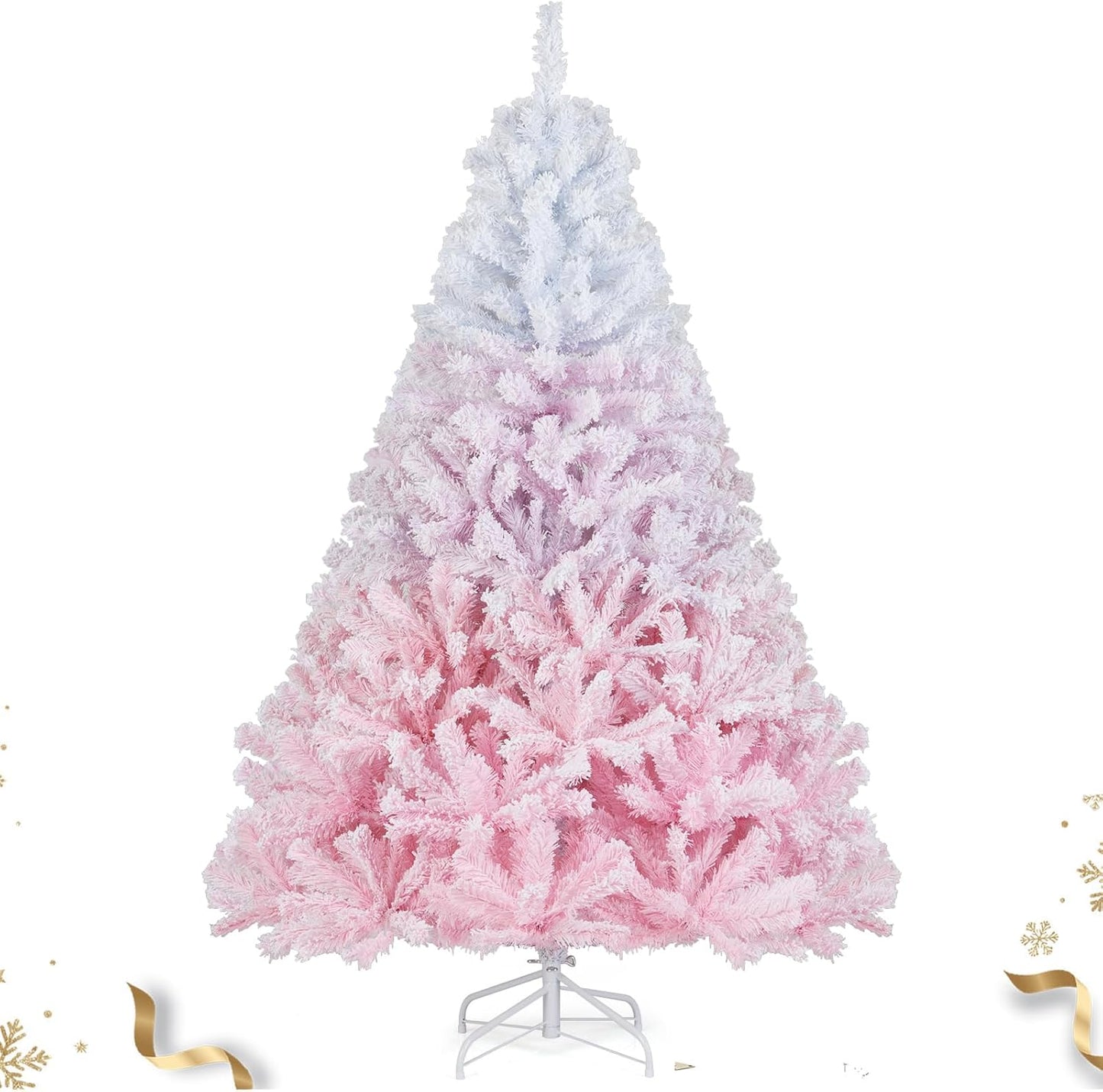 Enchanting 6 FT Flocked Christmas Tree for Festive Celebrations