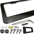 Carbon Fiber License Plate Frame - Slim Real Carbon Fiber Wrap, Rust