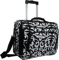 Ladies Damask Rolling Laptop Bag Brief Case - Stylish Wheeled Carry-On