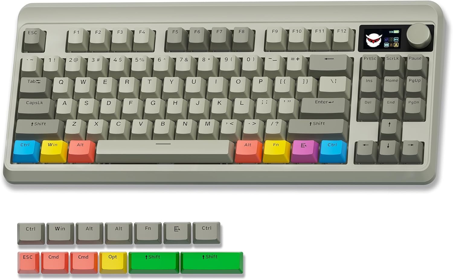 XVX Retro 75% Keyboard with TFT Display and Custom Features
